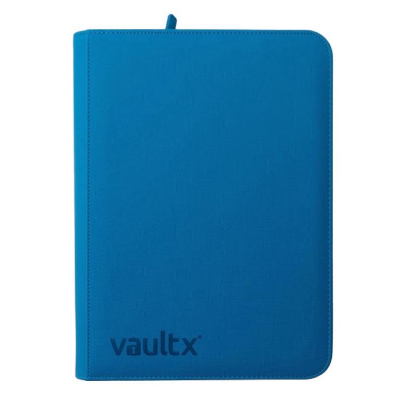 Vault X 9-Pocket Premium Zip Binder - Neon Blue