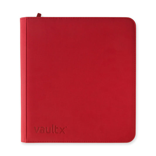 Vault X 12-Pocket Premium Zip Binder - Fire Red
