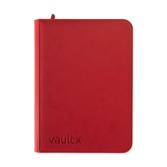 Vault X 9-Pocket Premium Zip Binder - Fire Red