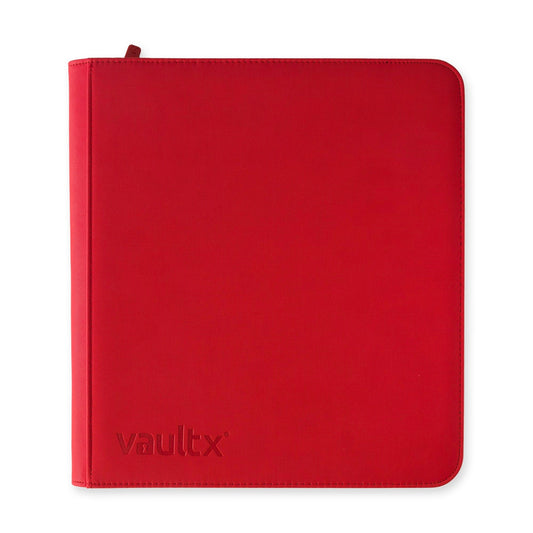 Vault X 12-Pocket XL Premium Zip Binder - Fire Red